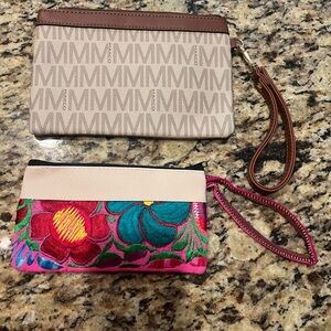 Stylish Brown and Multicolor Wristlet Set of 2